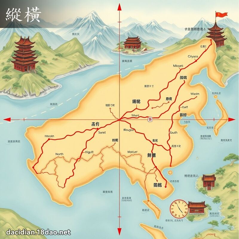 縱橫 - 國語大辭典配圖