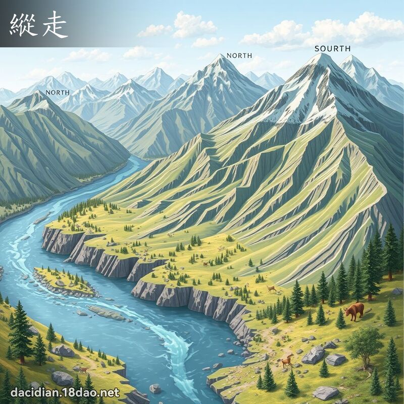 纵走 - 国语大辞典配图