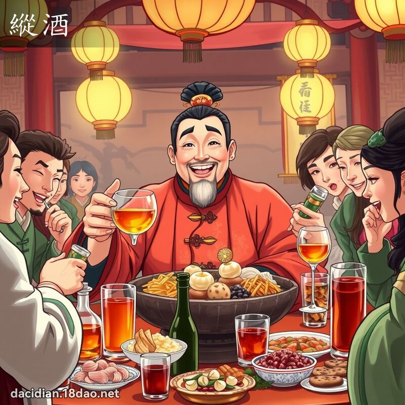 縱酒 - 國語大辭典配圖