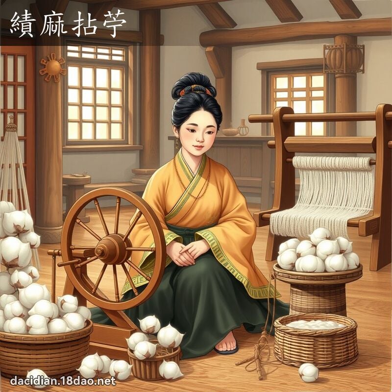 績麻拈苧 - 國語大辭典配圖