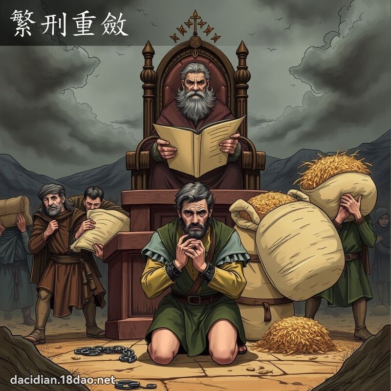 繁刑重斂 - 國語大辭典配圖