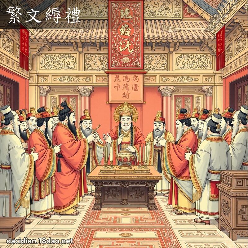 繁文縟禮 - 國語大辭典配圖