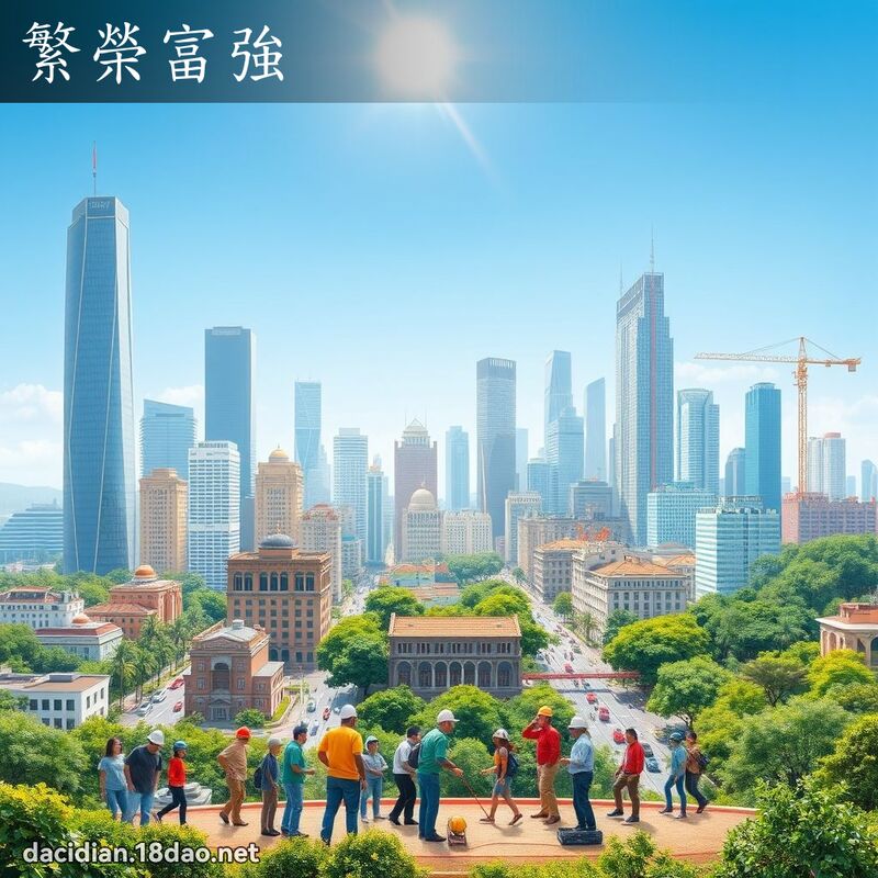 繁榮富強 - 國語大辭典配圖