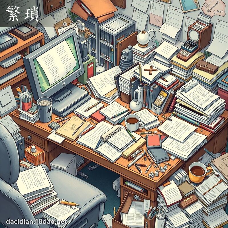 繁瑣 - 國語大辭典配圖