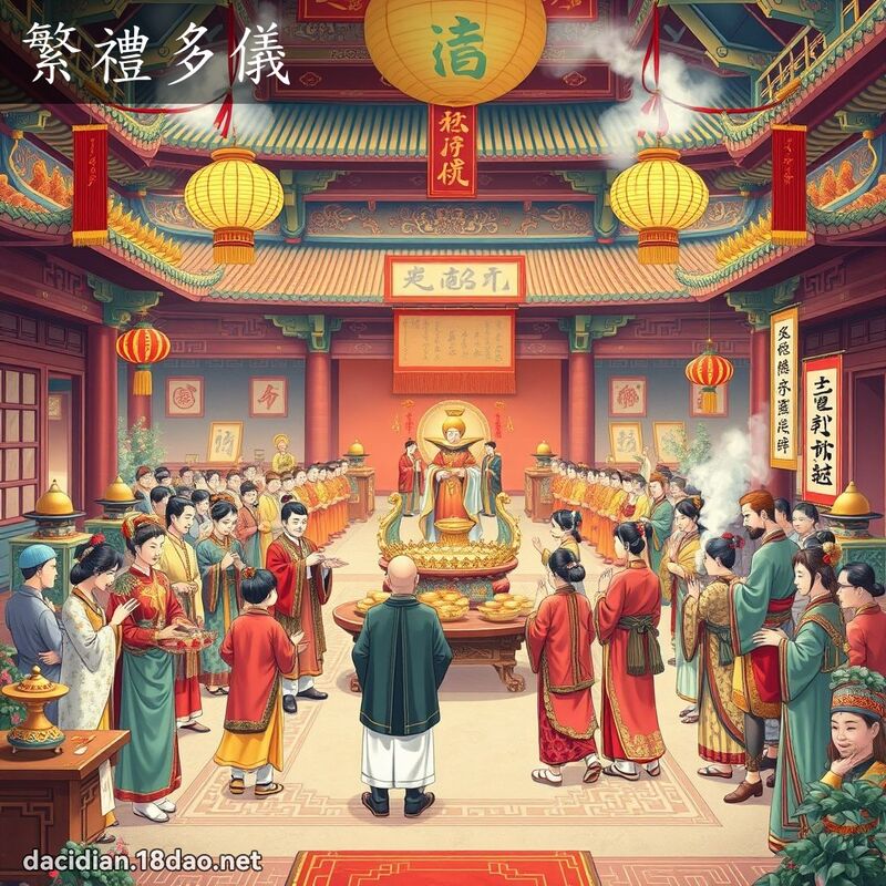 繁禮多儀 - 國語大辭典配圖