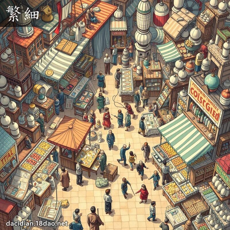 繁细 - 国语大辞典配图