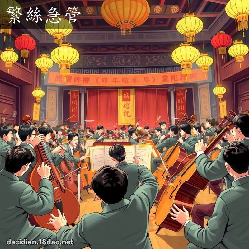 繁丝急管 - 国语大辞典配图