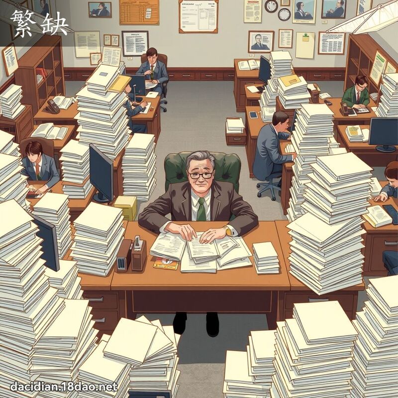 繁缺 - 國語大辭典配圖