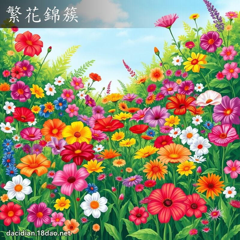 繁花錦簇 - 國語大辭典配圖