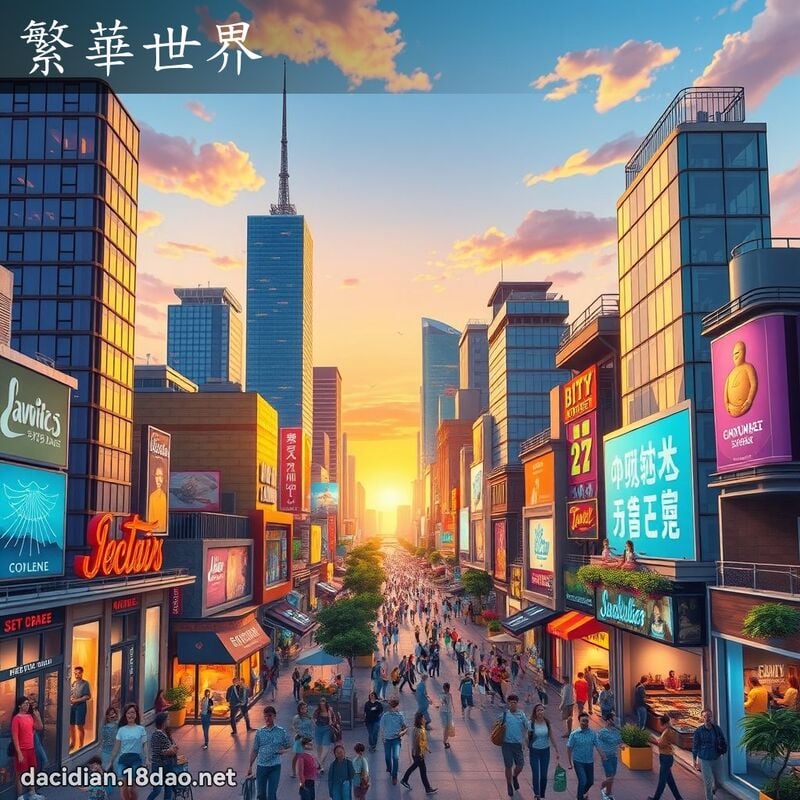 繁華世界 - 國語大辭典配圖