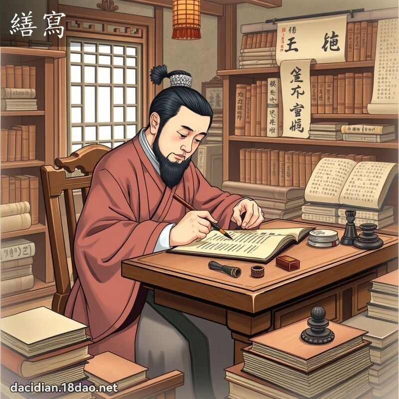 繕寫 - 國語大辭典配圖