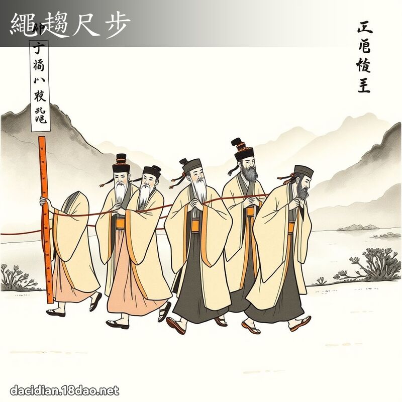 繩趨尺步 - 國語大辭典配圖