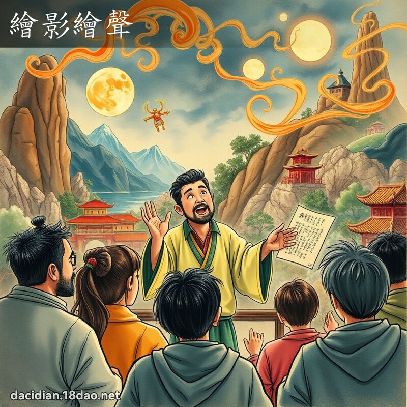 繪影繪聲 - 國語大辭典配圖