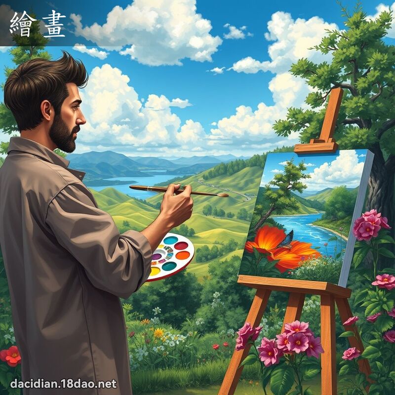 繪畫 - 國語大辭典配圖
