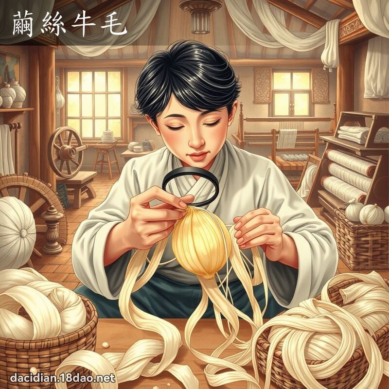 茧丝牛毛 - 国语大辞典配图