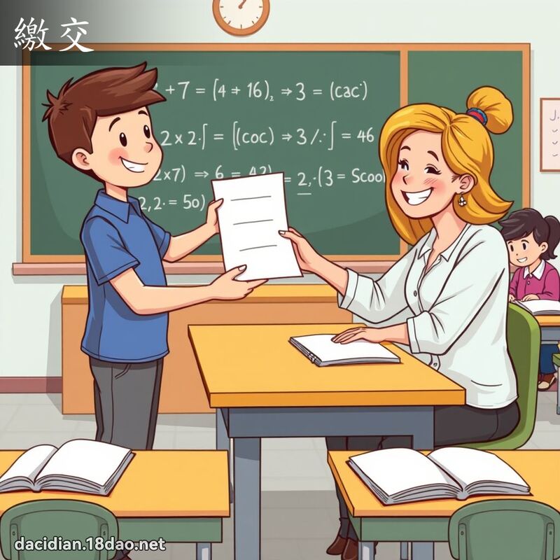 缴交 - 国语大辞典配图