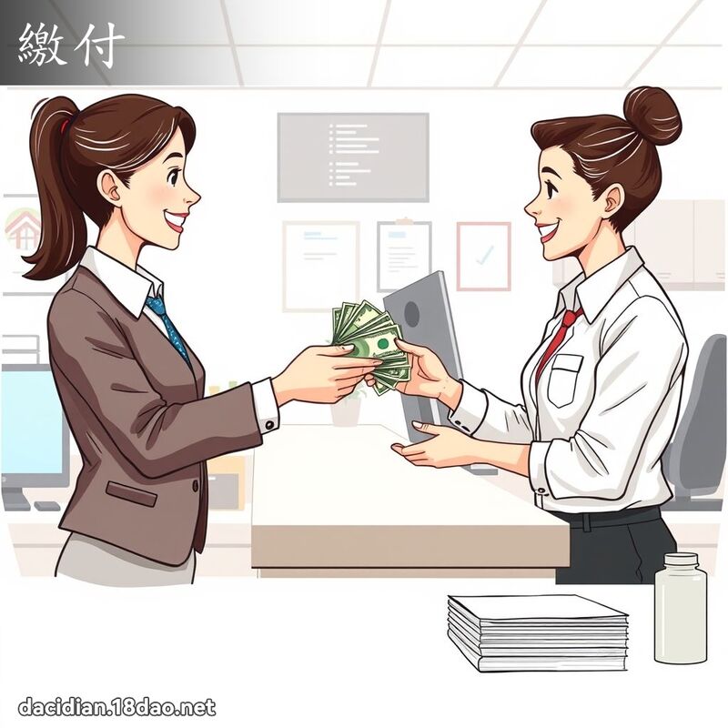 缴付 - 国语大辞典配图