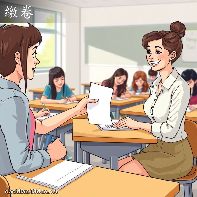 繳卷 - 國語大辭典配圖