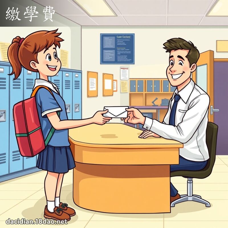 缴学费 - 国语大辞典配图