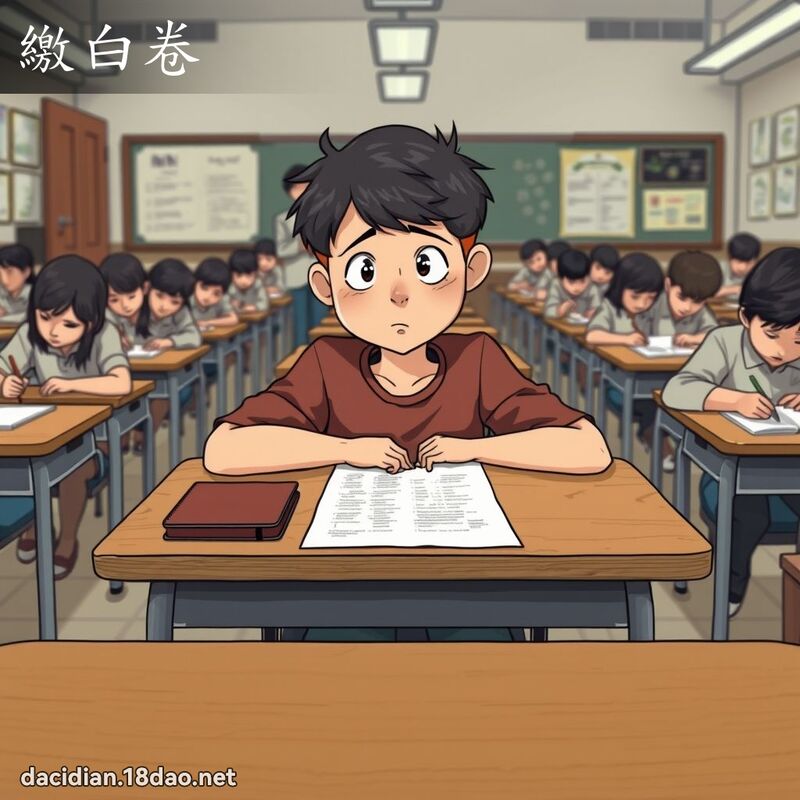 缴白卷 - 国语大辞典配图