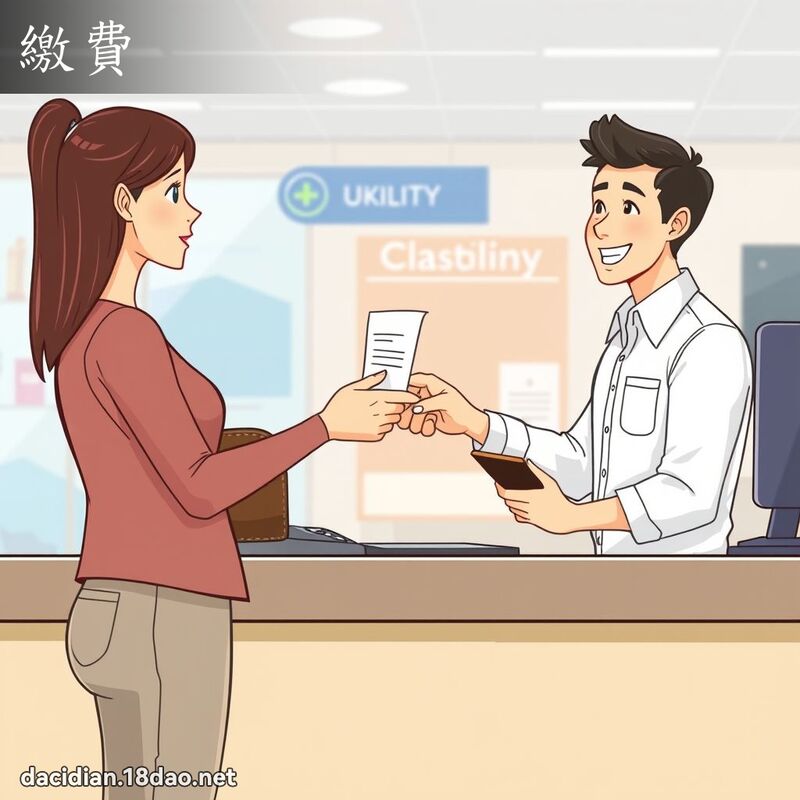 缴费 - 国语大辞典配图