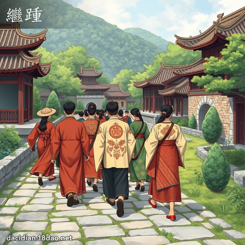 繼踵 - 國語大辭典配圖