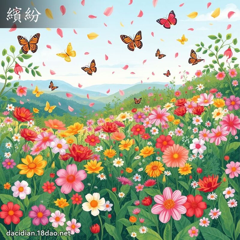 繽紛 - 國語大辭典配圖
