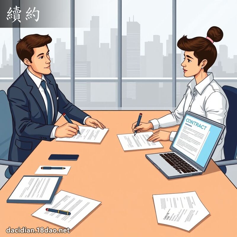 續約 - 國語大辭典配圖