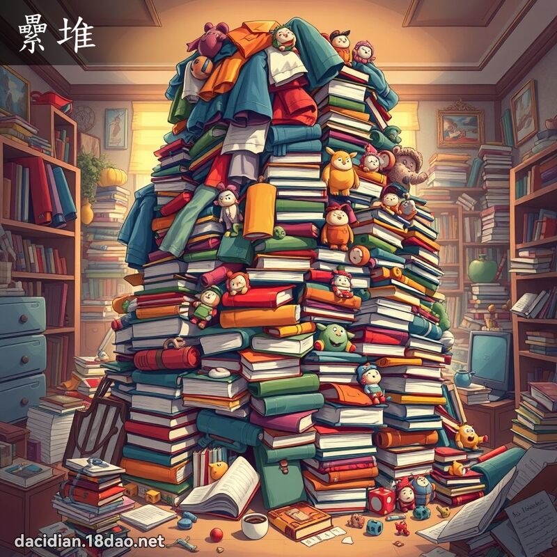纍堆 - 國語大辭典配圖