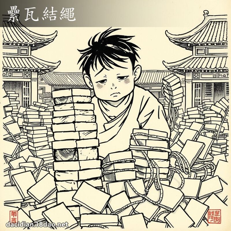 纍瓦結繩 - 國語大辭典配圖