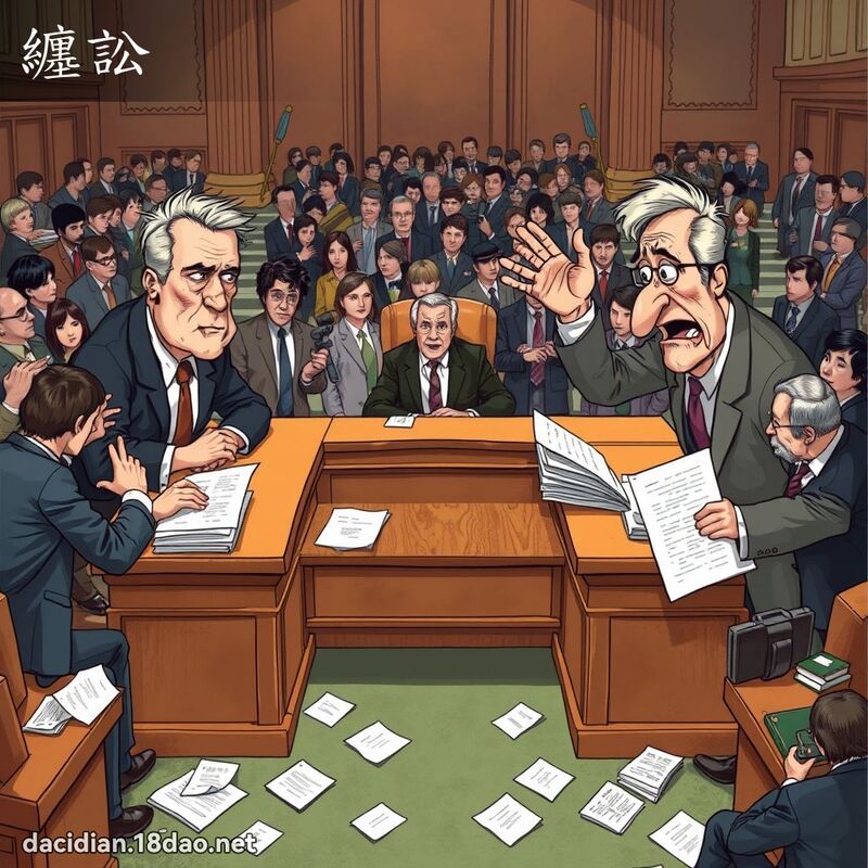 纏訟 - 國語大辭典配圖