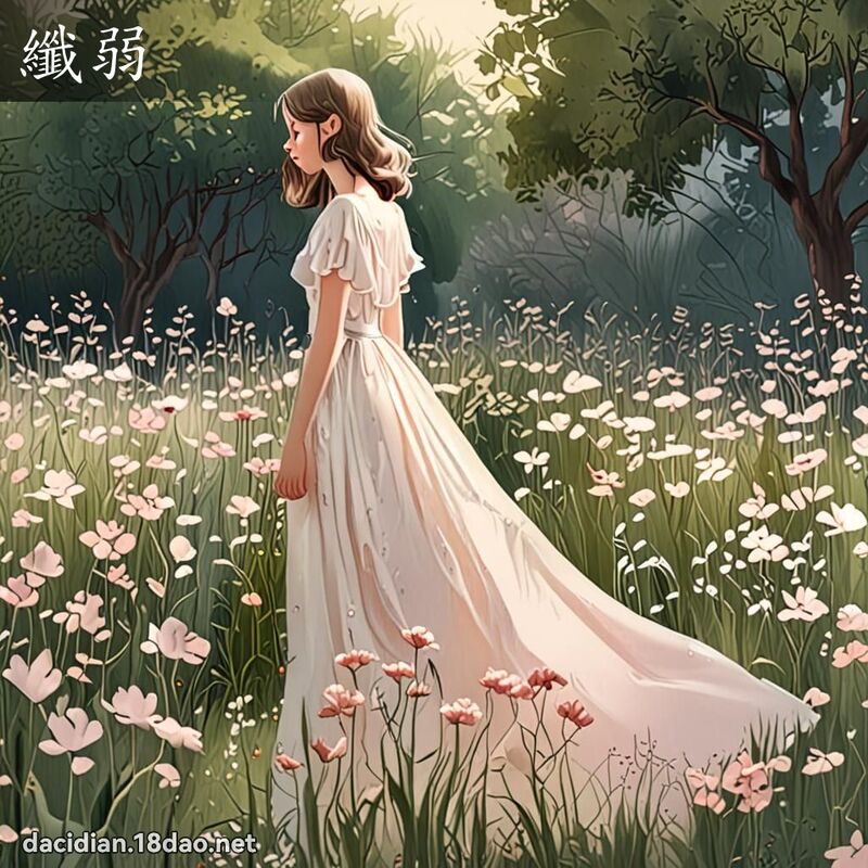 纖弱 - 國語大辭典配圖