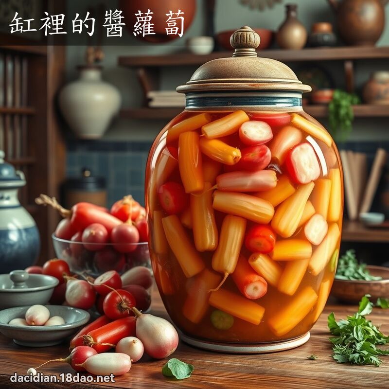 缸裡的醬蘿蔔 - 國語大辭典配圖