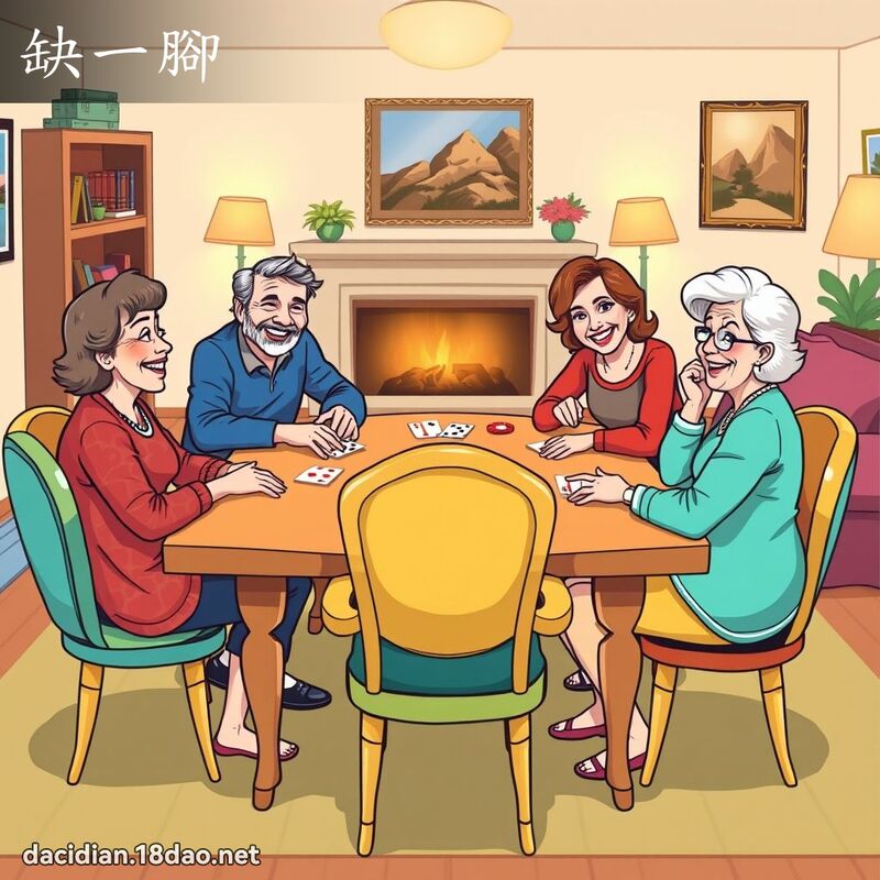 缺一腳 - 國語大辭典配圖