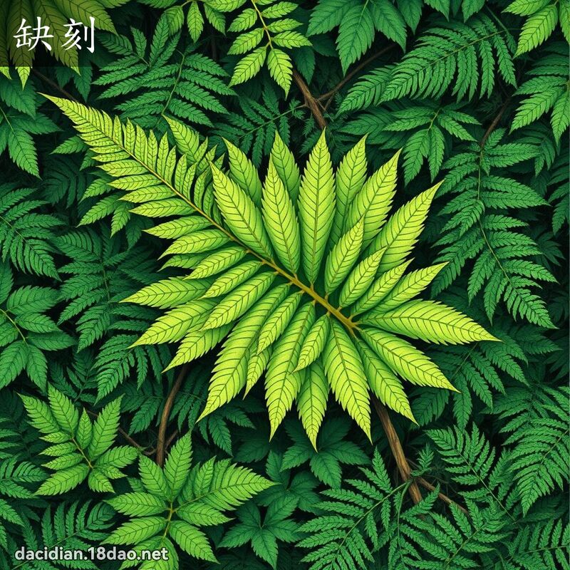 缺刻 - 国语大辞典配图