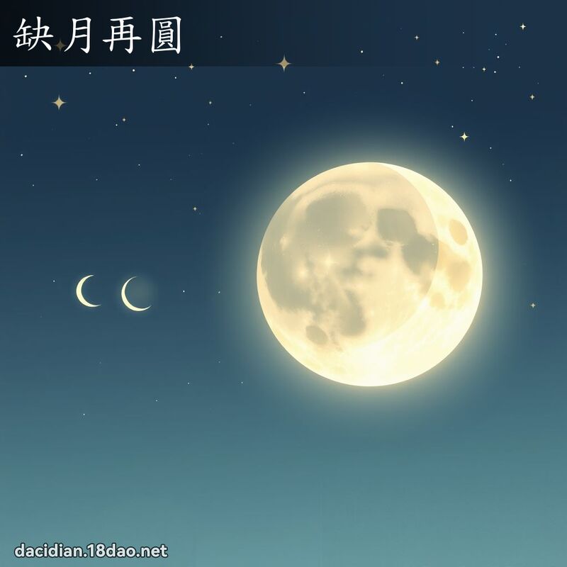 缺月再圆 - 国语大辞典配图