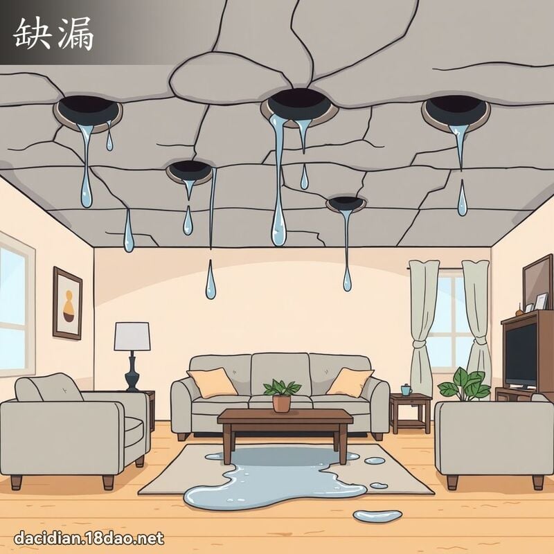 缺漏 - 国语大辞典配图