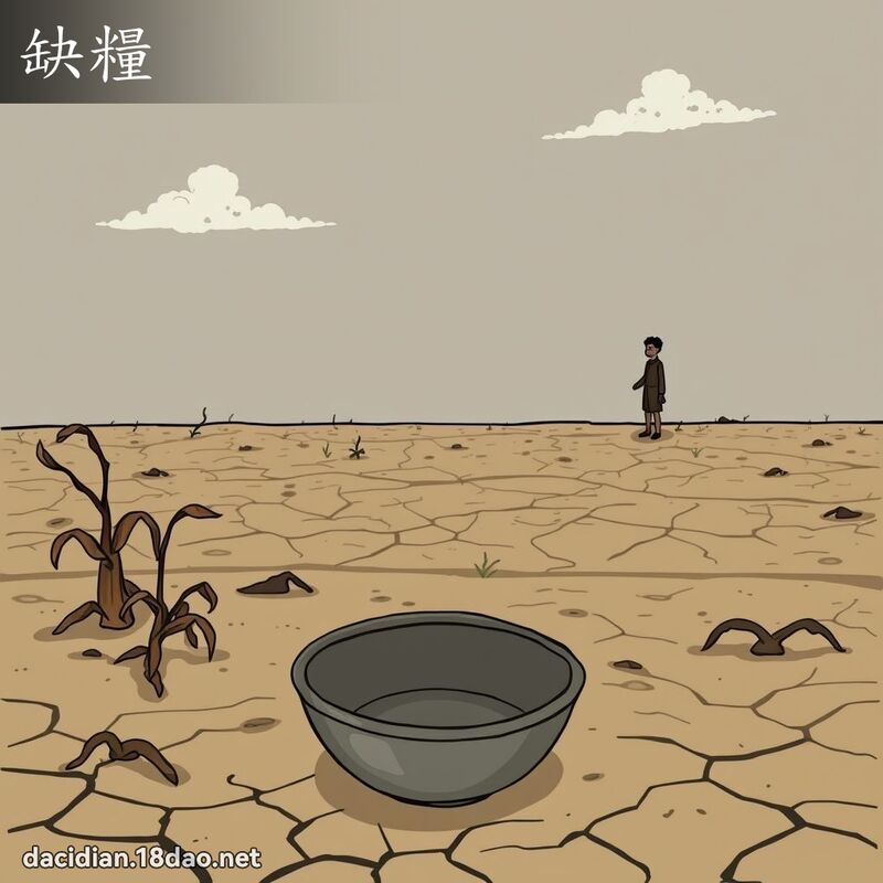缺粮 - 国语大辞典配图