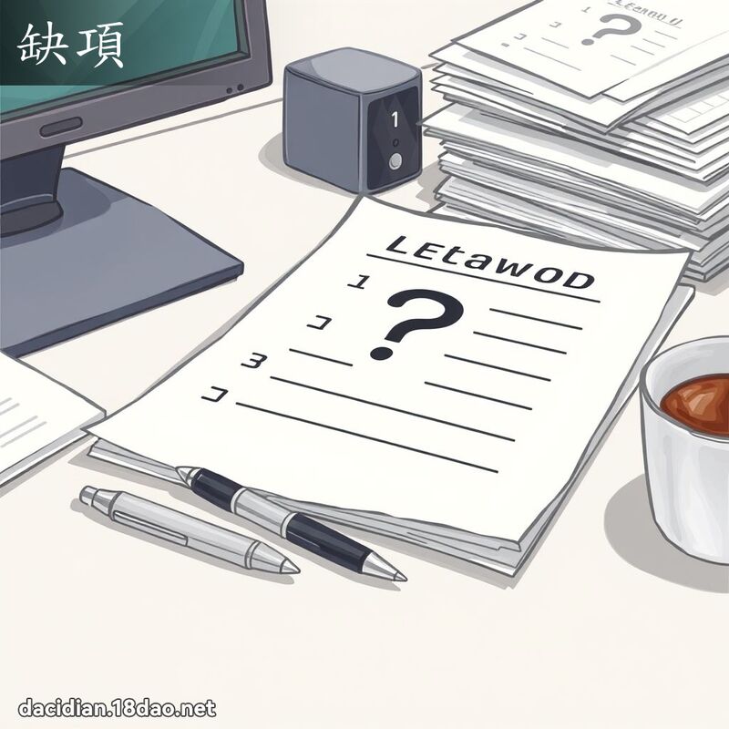 缺项 - 国语大辞典配图
