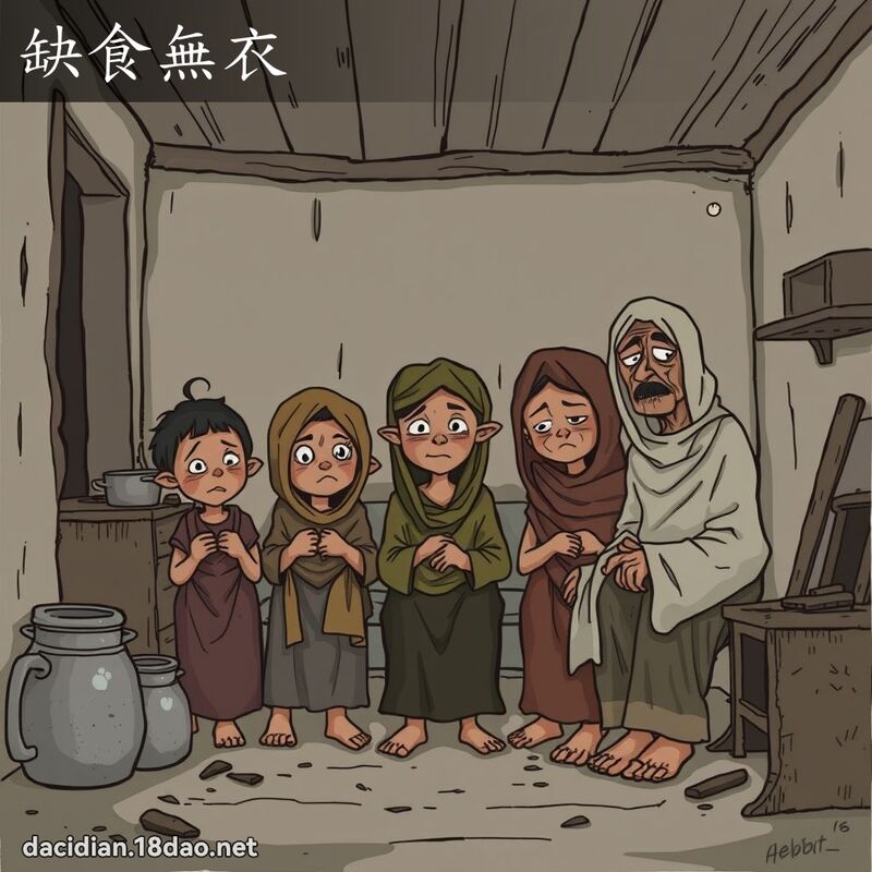 缺食無衣 - 國語大辭典配圖