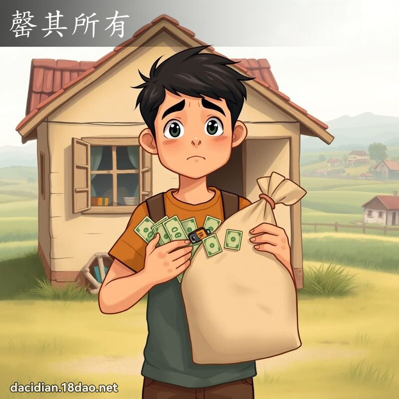 罄其所有 - 国语大辞典配图