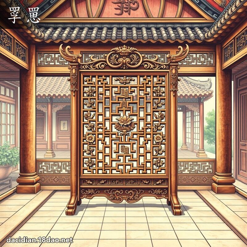 罦罳 - 國語大辭典配圖