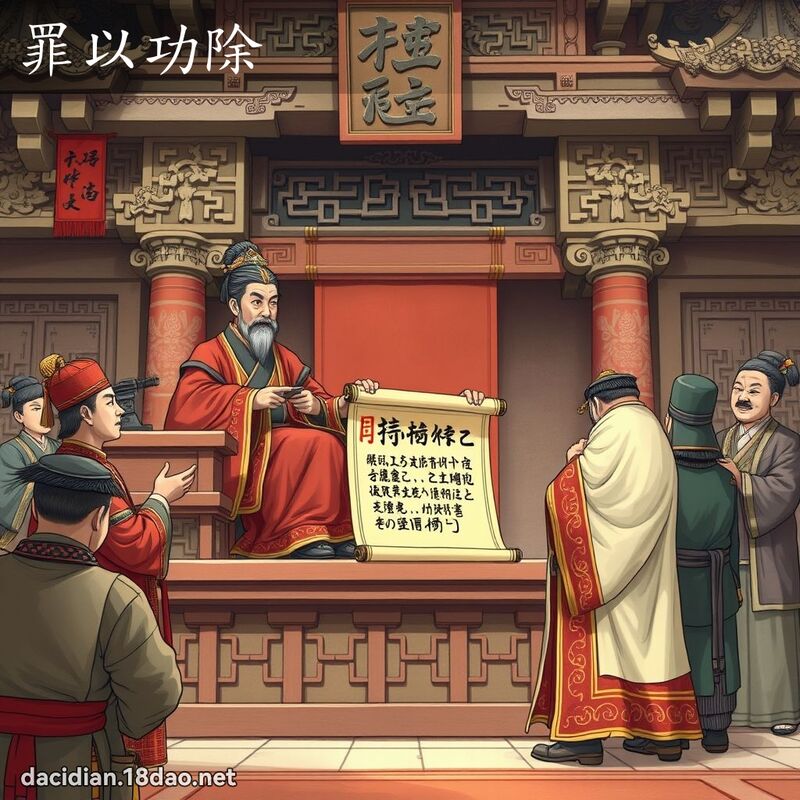 罪以功除 - 國語大辭典配圖