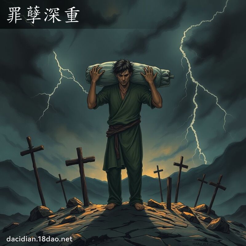 罪孽深重 - 國語大辭典配圖