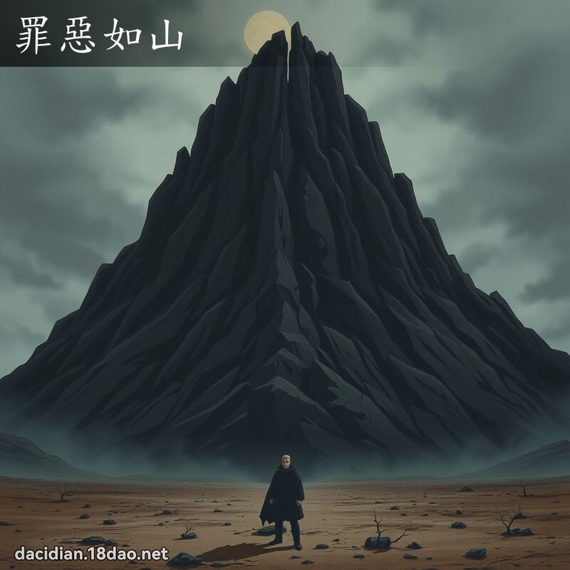 罪惡如山 - 國語大辭典配圖