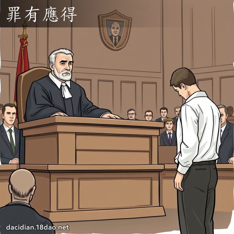 罪有应得 - 国语大辞典配图