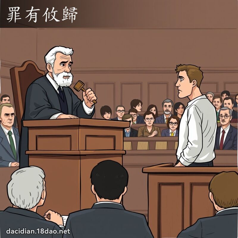 罪有攸歸 - 國語大辭典配圖