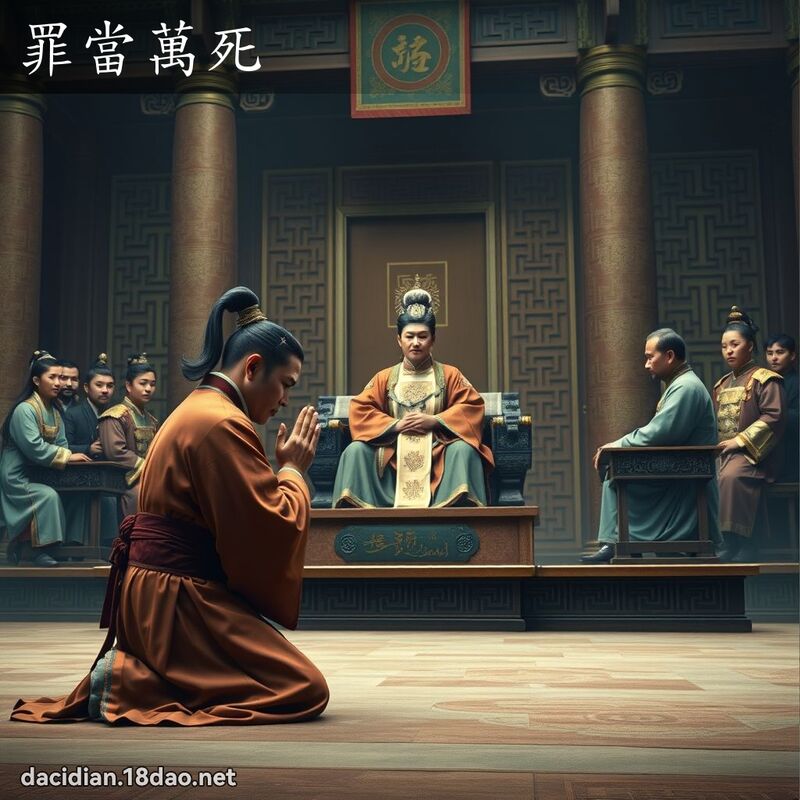 罪當萬死 - 國語大辭典配圖