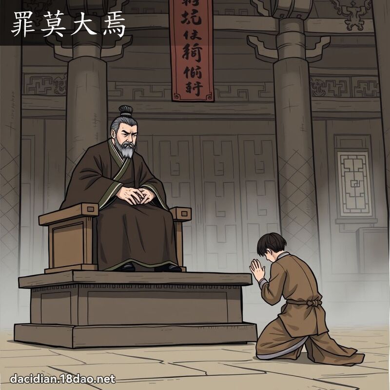 罪莫大焉 - 国语大辞典配图