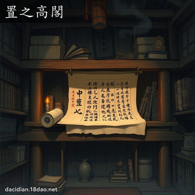 置之高閣 - 國語大辭典配圖